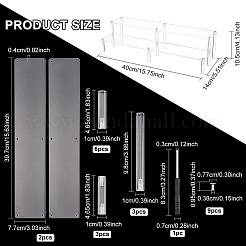 2-Tier Transparent Acrylic Minifigures Display Risers&nbsp;ODIS-WH0002-61A