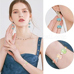 70Pcs 7 Colors Two Tone Glass Beads&nbsp;GLAA-CJ0001-78