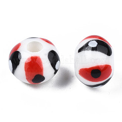 Handmade Porcelain European Beads&nbsp;PORC-S504-006
