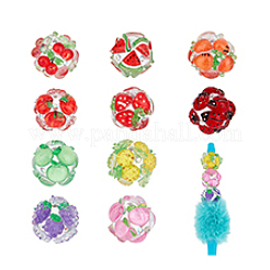 10Pcs 10 Styles Luminous Handmade Polymer Clay Beads&nbsp;CLAY-PH0002-14