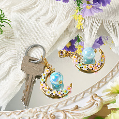 2Pcs Acrylic & Resin Imitation Pearl & Alloy Pendant Decorations&nbsp;HJEW-TAC0114