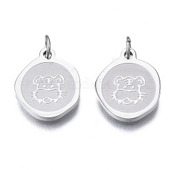 Non-Tarnish 304 Stainless Steel Charms&nbsp;STAS-N097-223P