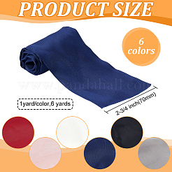 6 Yards 6 Colors  Polyester Piping Ribbon with Rhinestone&nbsp;OCOR-BC0007-87