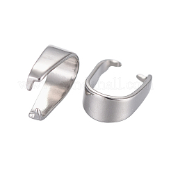 Tarnish Resistant 201 Stainless Steel Snap on Bails&nbsp;STAS-K146-067-3x7mm