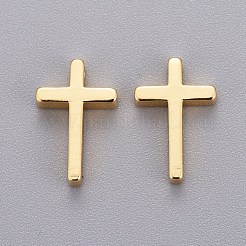 Brass Tiny Cross Charms&nbsp;X-KK-L189-05G