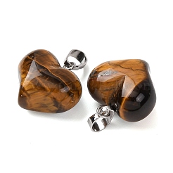 Natural Tiger Eye Pendants&nbsp;G-B188-04P-05