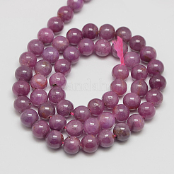 Natural Gemstone Ruby Round Beads Strands&nbsp;G-O017-10mm-06