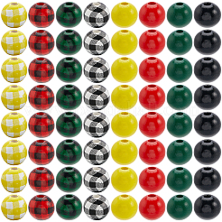 200Pcs 8 Styles Christmas Theme Wooden Beads&nbsp;WOOD-PA0001-09