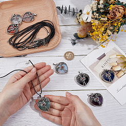 DIY Gemstone Pendant Necklaces Kits&nbsp;DIY-ME0003-71