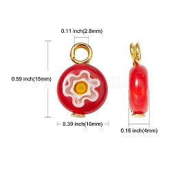 Handmade Millefiori Glass Pendants&nbsp;PALLOY-CJ00001