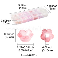 420Pcs 6 Colors Frosted Transparent Acrylic Beads&nbsp;OACR-FS0002-17B