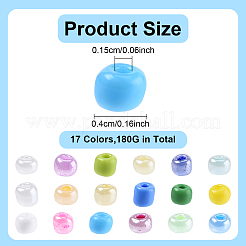 180G 17 Colors Glass Seed Beads&nbsp;SEED-YW0002-90