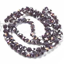 Electroplate Opaque Glass Beads Strands&nbsp;X-EGLA-T019-05D
