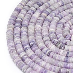 Natural Lepidolite/Purple Mica Stone Beads Strands&nbsp;G-P575-B24-6x1mm