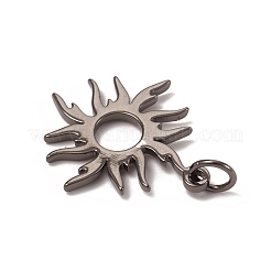 Brass Solar Eclipse Pendants&nbsp;KK-I668-08