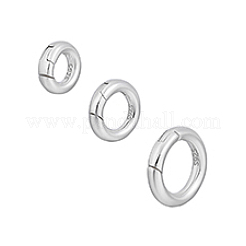 3Pcs 3 Style 925 Sterling Silver Spring Gate Rings&nbsp;STER-PH0003-31