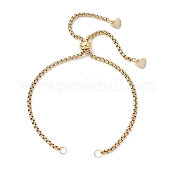 3Pcs 3 Styles 304 Stainless Steel Cable Chain & Venetian Chain & Rolo Chain Slider Bracelet Making&nbsp;AJEW-JB01463