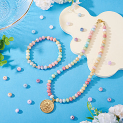 9 Strands 9 Colors Faceted Electroplated Glass Beads Strands&nbsp;GLAA-TA0003-35