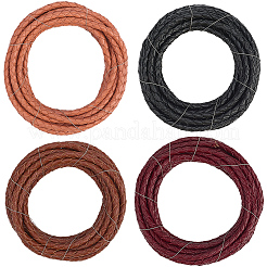 8 Yards 4 Colors Braided Leather Cord&nbsp;WL-CL0001-12