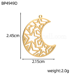 304 Stainless Steel Pendants&nbsp;SA-OY003-17G
