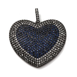 Brass Micro Pave Cubic Zirconia Pendants&nbsp;KK-U076-22EB