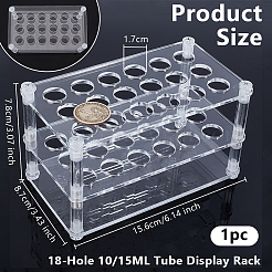 Acrylic Multi-Use Colorimetrical Cylinder Tube Display Racks&nbsp;AJEW-WH0678-66