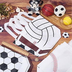 24Pcs 4 Styles Sport Ball Theme Non-woven Fabrics Tote Bags&nbsp;ABAG-CN0001-72