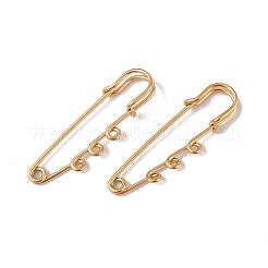 Ion Plating(IP) 304 Stainless Steel Safety Pins Brooch Findings&nbsp;STAS-I673-06