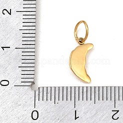 304 Stainless Steel Croissant Charm&nbsp;STAS-I365-02G