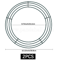 2Pcs Iron Wreath Frames&nbsp;DIY-CP0013-24B
