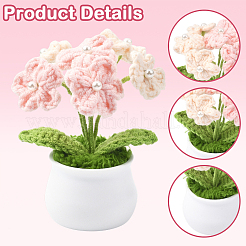 1Pc Hand Knitted Potted Plants Crochet Flower&nbsp;DJEW-SC0001-15E