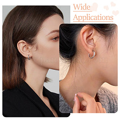 6 Pairs Tarnish Resistant 202 Stainless Steel Huggie Hoop Earrings&nbsp;EJEW-TA0001-57B