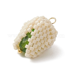 MIYUKI Glass Seed Beaded Pistachio Pendants&nbsp;PALLOY-MZ01213