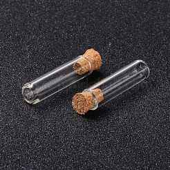 Tube Glass Cork Bottles Ornament&nbsp;AJEW-O032-04I