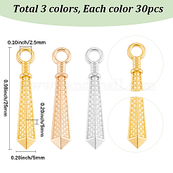 90Pcs 3 Colors Alloy Pendants&nbsp;FIND-SC0025-51