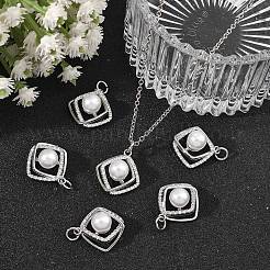 SHEGRACE Brass Pave Clear Cubic Zirconia Pendants&nbsp;XGRQ4D981-662P
