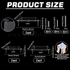 3 Bags 3 Styles Acrylic Square Dessert Display Easels&nbsp;ODIS-FG0002-15