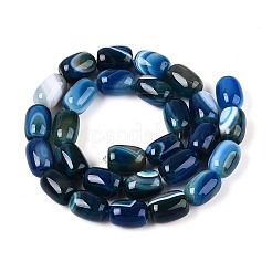 Dyed Natural Banded Agate Beads Strands&nbsp;G-T144-44D