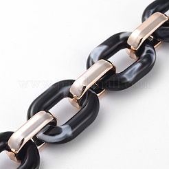 Imitation Gemstone Style Acrylic Handmade Cable Chains&nbsp;AJEW-JB00517-04