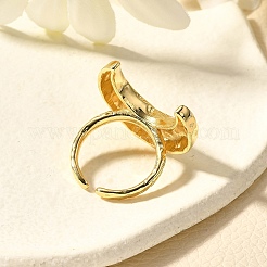 Brass Cuff Rings for Women&nbsp;RJEW-Q008-07A-G