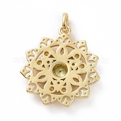 Brass Micro Pave Cubic Zirconia Pendants&nbsp;KK-E068-VF007