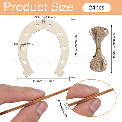 Horseshoe Wood Pendant Decorations&nbsp;WOOD-WH034-90