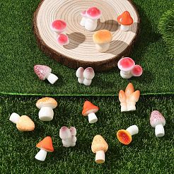 40Pcs 8 Styles Mushroom Themes Resin Display Decorations&nbsp;DJEW-YW0010-11