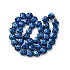 Electroplated Natural Lava Rock Beads Strands&nbsp;G-A256-F01-01H