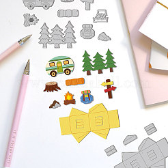 Camping Theme Carbon Steel Cutting Dies Stencils&nbsp;DIY-WH0309-2326