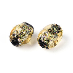 Handmade Foil Lampwork Beads Strands&nbsp;FOIL-T008-07D