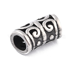 304 Stainless Steel Tube Beads&nbsp;STAS-I190-09AS