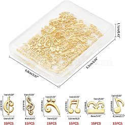 15 Sets 5 Colors Notes Symbol Alloy Cabochons&nbsp;DIY-OC0008-21