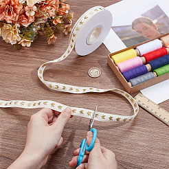 10M Polyester Jacquard Ribbon&nbsp;OCOR-WH0082-378