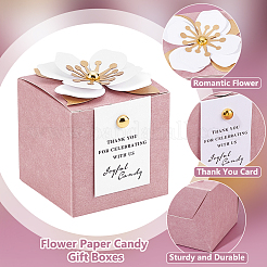 40 Bags Flower Paper Candy Gift Boxes&nbsp;CON-WA0001-08